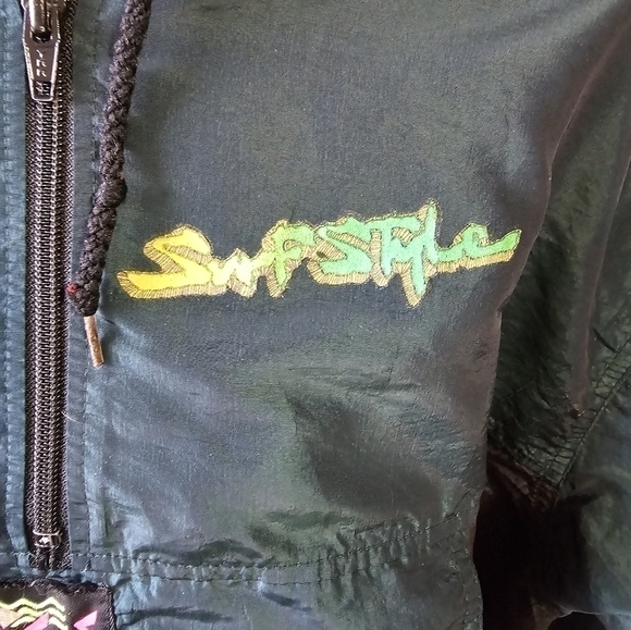 Vintage Retro 90's Y2K Surf Style Windbreaker Jacket OSFA - Picture 3 of 10